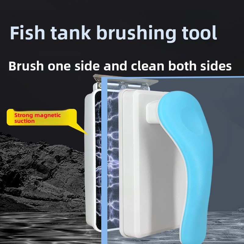 Marine Aquarium Glass Cleaner - 水族館ガラス水槽藻スクレーパークリーナー強力な磁気フローティングクリーンブラシ水槽スクレーパーウィンドウクリーナーツール