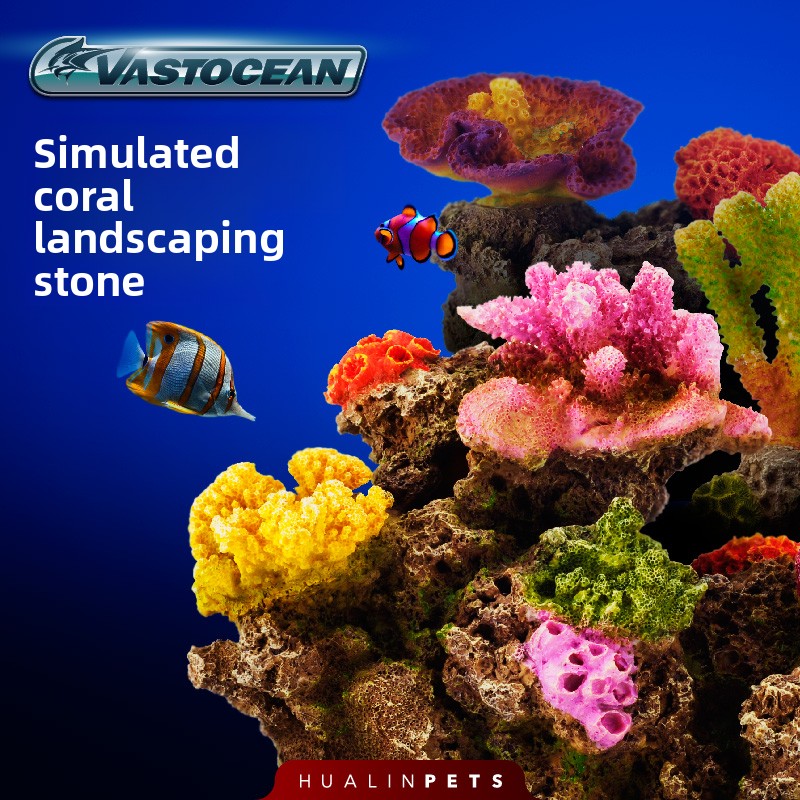 Aquarium Marine Rock - ヴァストオーシャン リアルなリーフ生態系装飾-人工サンゴ＆岩の形態セット 海水水槽用、インスタントアクアスケープ＆隠れ家洞窟