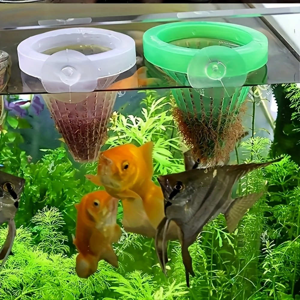 Marine Aquarium Live - 水槽用バスケット型フィーダー2個、魚の餌用生きたワームの円錐形給餌漏斗、家庭用水槽での使用に適しています