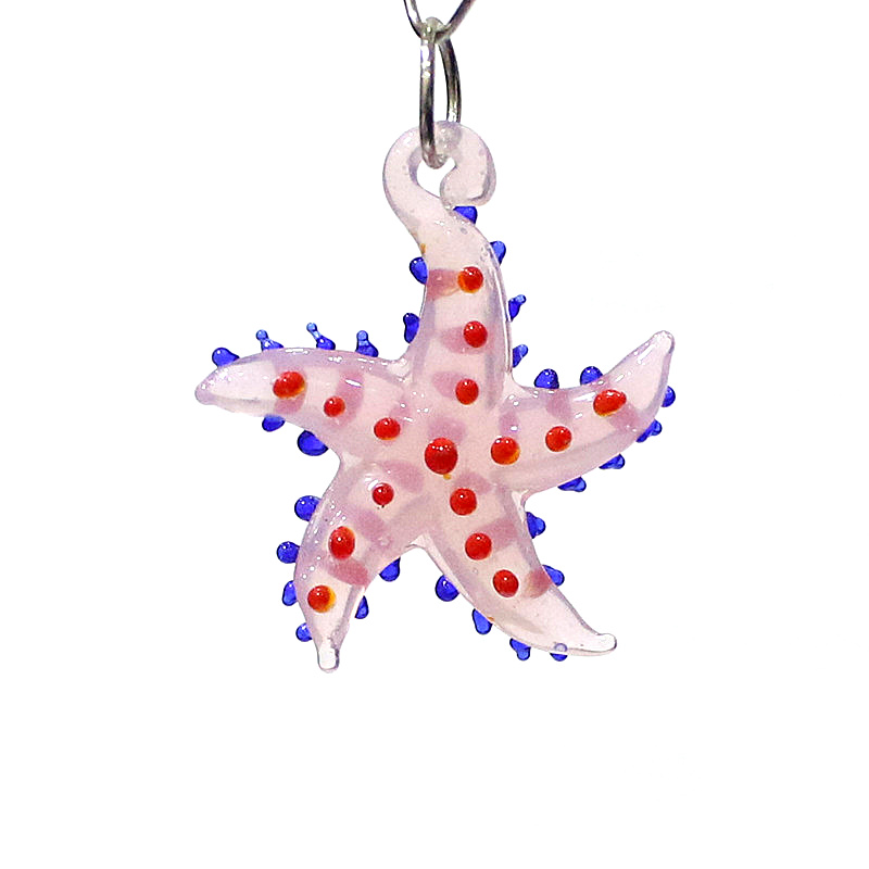 Marine Aquarium Europe - かわいい海洋動物海星魅力マイクロガラス海星ペンダント装飾品diyジュエリーネックレスブレスレット製作部品や水族館装飾補給品