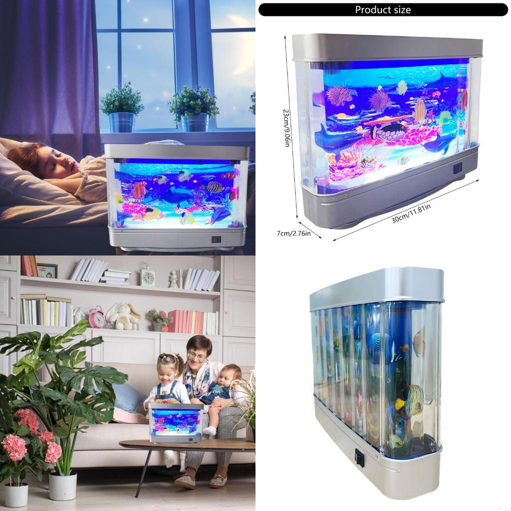 Marine Aquarium Live - 安全な LED 水槽形状ナイトライト USB ナイトランプ家庭用アンビエント作成用