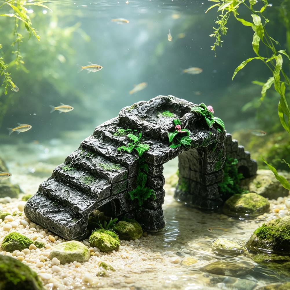 水槽人工岩洞水槽飾りカメ日光浴台人工岩ドックテラリウム用ベビ - Aquarium Marine Rock のレビューと価格