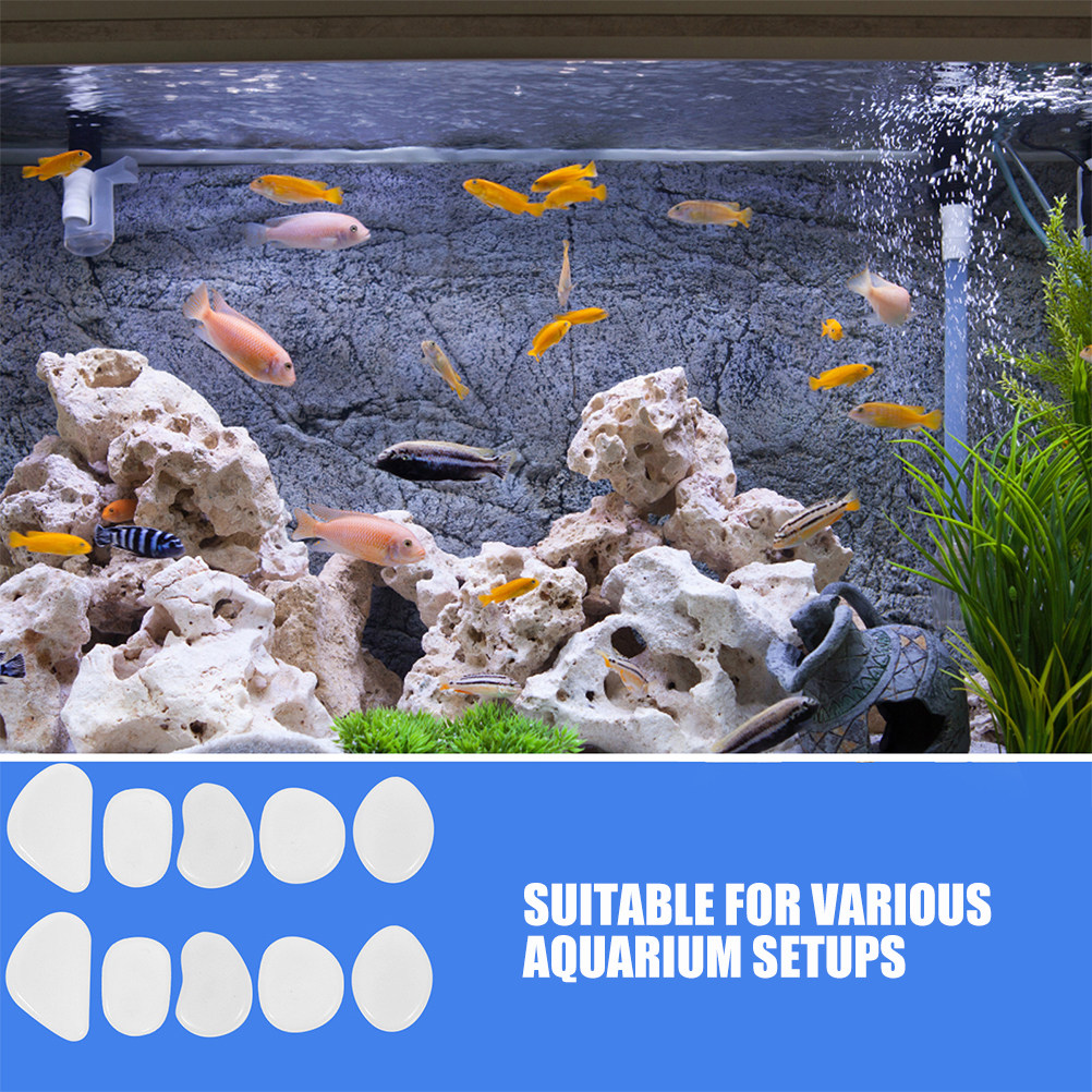 300個入り光る石 レジン製 水槽装飾 蛍光小石 夜光人工海 - Aquarium Marine Rock のレビューと価格