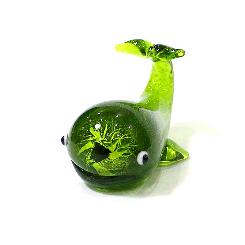 Muranoガラスクジラミニチュア像銀箔工芸かわいい海洋動物 - Marine Aquarium Europe のレビューと価格