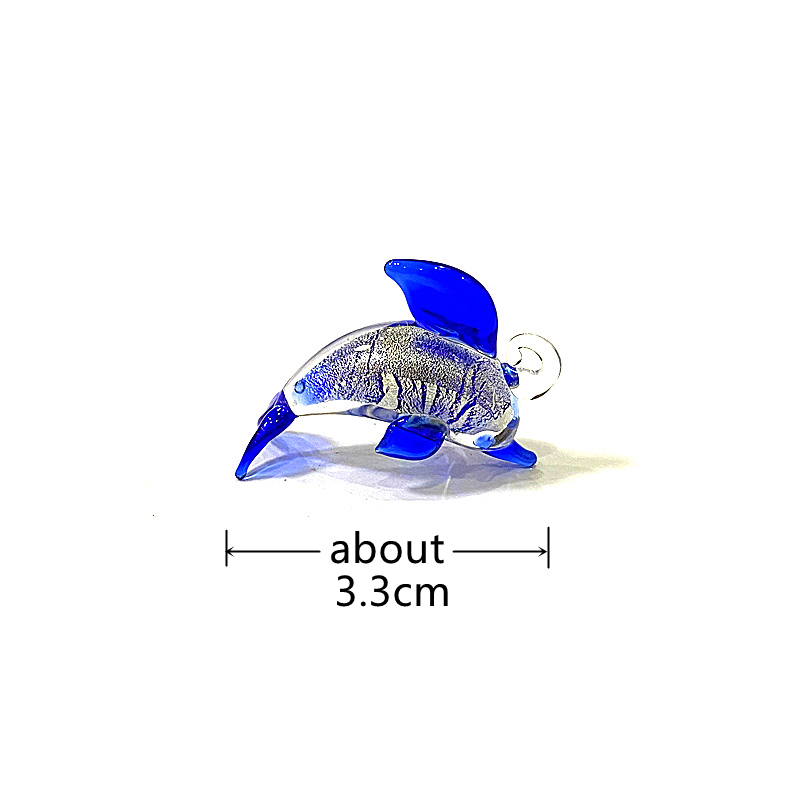 2個入りミニガラス製イルカペンダント、かわいい海洋動物チャー - Marine Aquarium Europe のレビューと価格