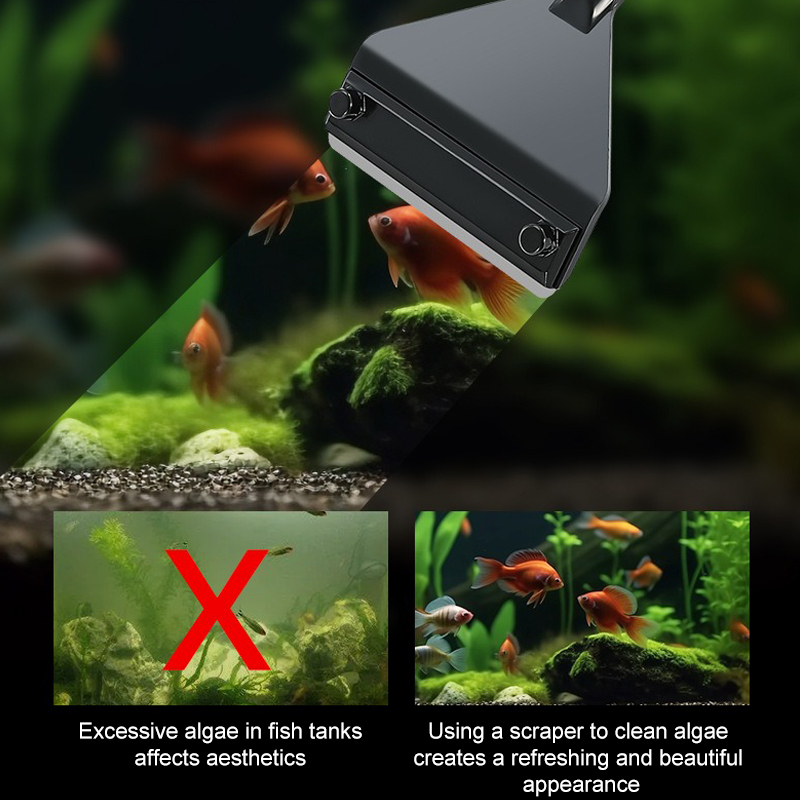 水族館藻類除去剤アルミ合金ステンレス鋼スクレーパーブレード水 - Marine Aquarium Glass Cleaner のレビューと価格