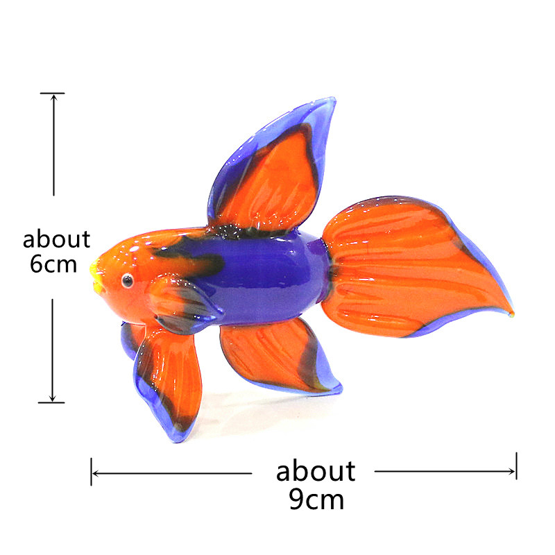 オレンジムラーノガラス熱帯魚の置物装飾品かわいい手作り海の動 - Marine Aquarium Live のレビューと価格