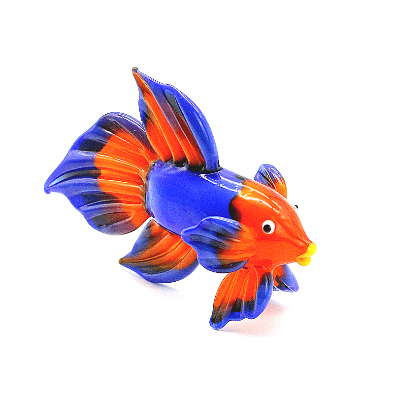オレンジムラーノガラス熱帯魚の置物装飾品かわいい手作り海の動 - Marine Aquarium Live のレビューと価格