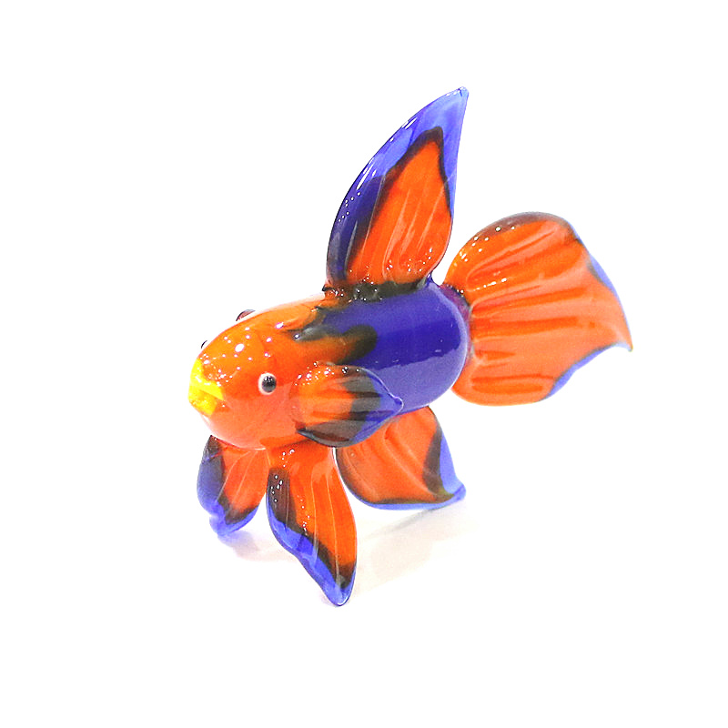 オレンジムラーノガラス熱帯魚の置物装飾品かわいい手作り海の動 - Marine Aquarium Live のレビューと価格