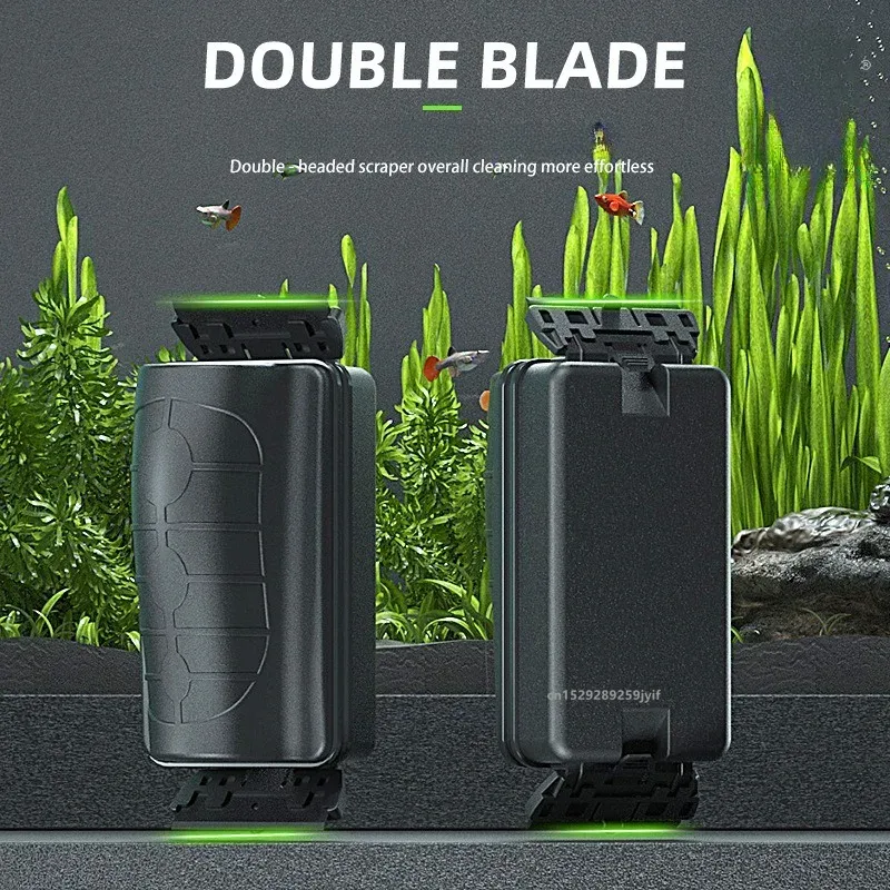 小型磁気水槽ブラシ ガラス窓藻類スクレーパークリーナー アク - Marine Aquarium Glass Cleaner のレビューと価格