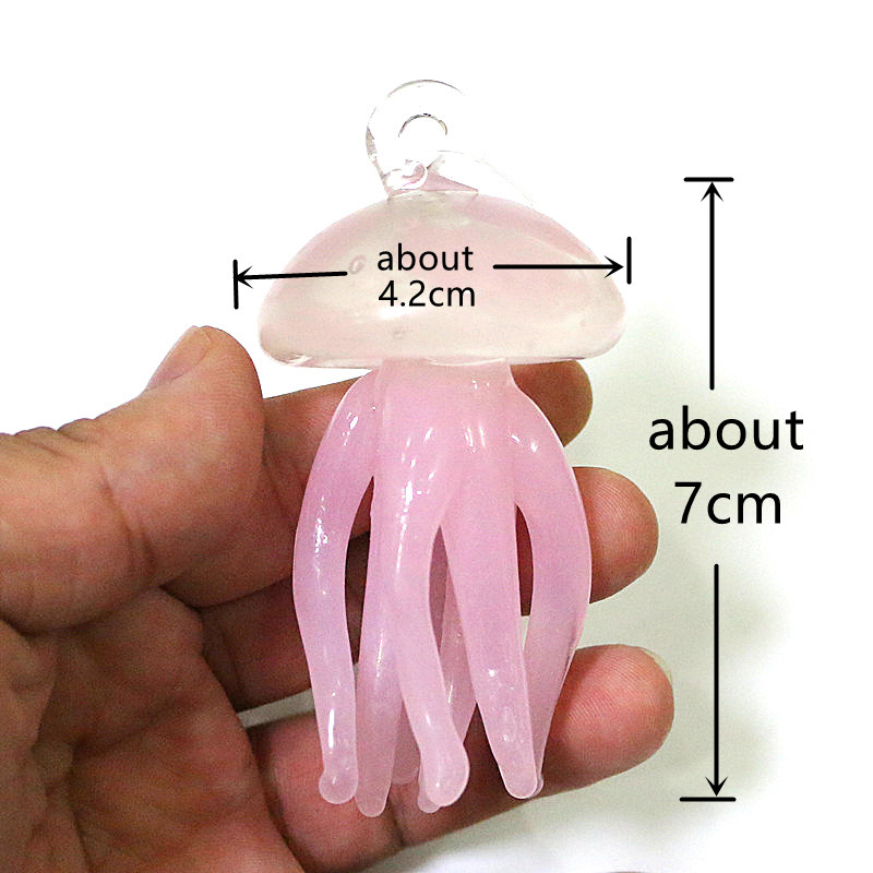 ピンククラゲガラスペンダントかわいい海洋動物魅力装飾品家庭用 - Marine Aquarium Europe のレビューと価格